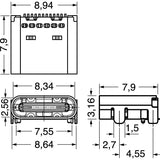 USB SOCKET TYPE C V3.1 PCB MOUNT RIGHT ANGE