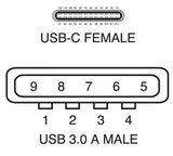ADAPTOR USB A V3.0-USB TYPE C V3.1 SOCKET
