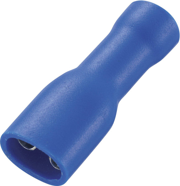 SLIDER SOCKET 6.3mm BLUE FULLY INSULATED