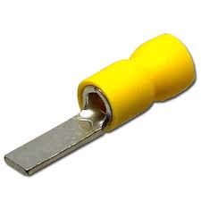 CRIMP TERMINAL FLAT 4mm YELLOW FLEXICON
