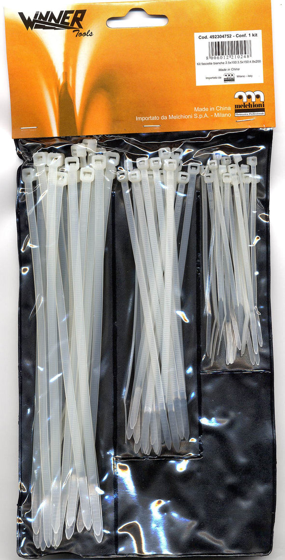 CABLE TIES KIT BLACK 60pcs