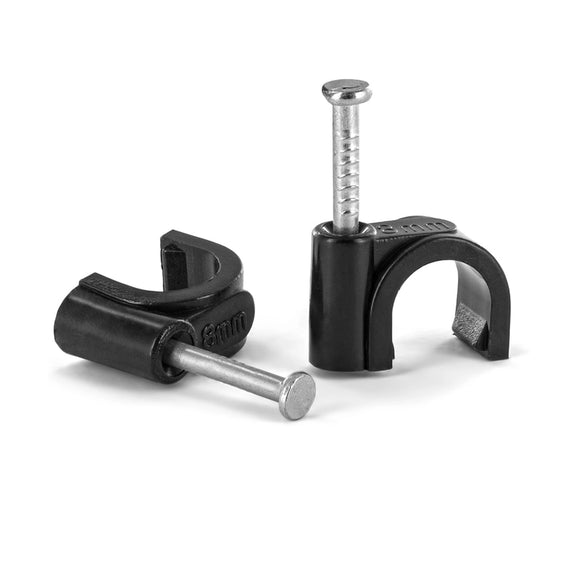 CABLE CLIPS 8mm BLACK