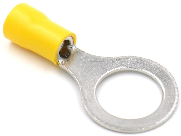 CRIMP TERMINAL RING YELLOW 13mm FLEXICON