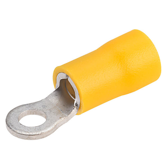 CRIMP TERMINAL RING YELLOW 3.7mm FLEXICON