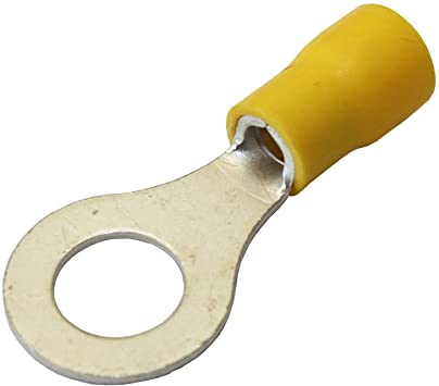 CRIMP TERMINAL RING YELLOW 8.4mm FLEXICON