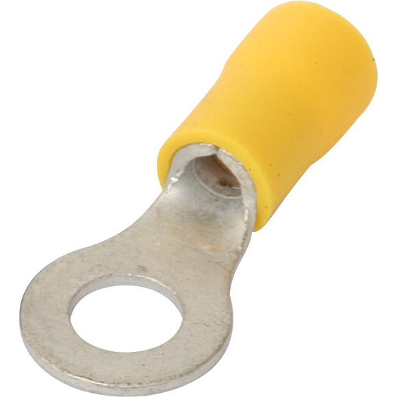 CRIMP TERMINAL RING YELLOW 6.4mm FLEXICON