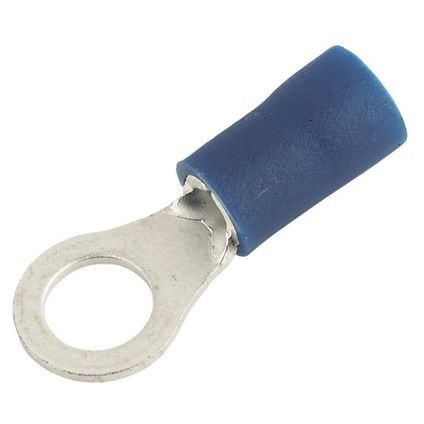 CRIMP TERMINAL RING BLUE  6.4mm FLEXICON