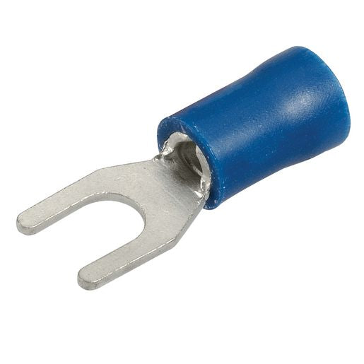 CRIMP TERMINAL SPADE BLUE  4.3mm FLEXICON