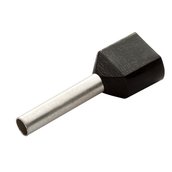 TWIN CORD END TERM BLACK 1.5mm 16AWG FLEXICON