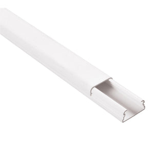 TRUNKING PVC 20x10mm x 2M WHITE POLYPOOL