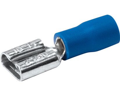 SLIDER SOCKET DOUBLE RING BLUE 6.35mm