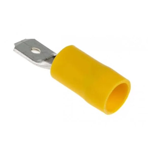 SLIDER PLUG DOUBLE RING YELLOW 6.35mm