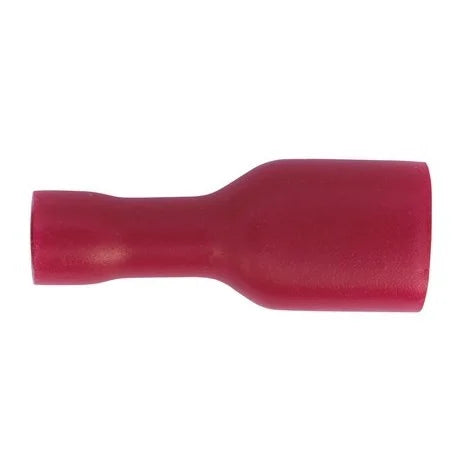 SLIDER SOCKET DOUBLE RING FULLY INSUL RED 6.35mm
