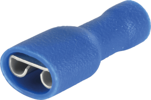 SLIDER SOCKET DOUBLE RING FULLY INSUL BLUE 6.35mm