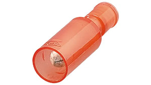 BULLET SOCKET DOUBLE RING FULLY INSUL RED 4mm