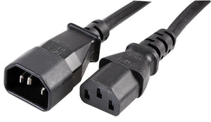LEAD IEC C14 PLUG - IEC C13 SOCKET 3x1.0mm 5M