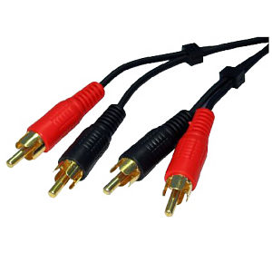 LEAD 2x2 RCA PLUGS GOLD PLATED 5M