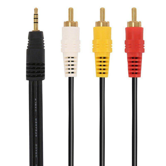 LEAD JACK PLUG 3.5mm 3POLE-3RCA PLUGS 1.5M MKC