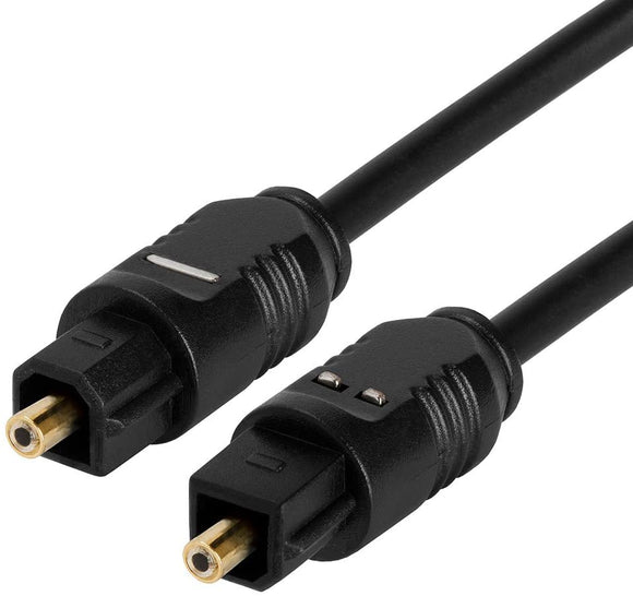 LEAD FIBRE TOSLINK PLUG - PLUG GOLD PLATED 5M