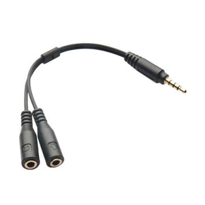 LEAD 3.5mm STEREO PLUG - 2x3.5mm STEREO SKT 20cm