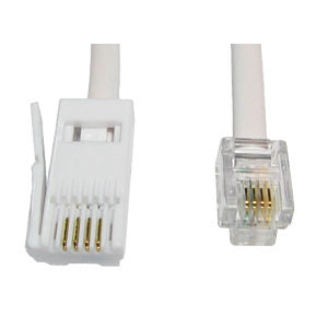 LEAD MODEM BT PLUG-RJ11 PLUG 1.8M WHITE