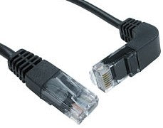 PATCHCORD Cu CAT5e 1SIDE STRT - 1SIDE 90' 3M BLACK