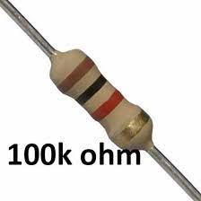 RESISTOR  0.5W 100K OHM METALFILM