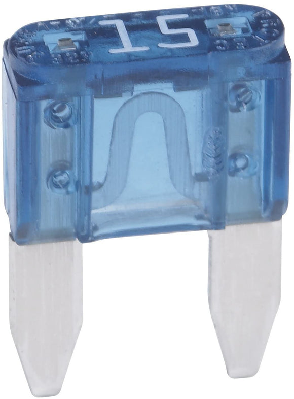 FUSE MINI BLADE 15AMP 32V DC BLUE
