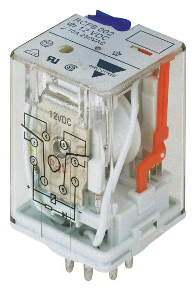 RELAY INDUSTRIAL 3POLE DT 12VDC 10A CARLO GAVAZZI