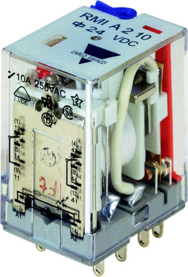 RELAY INDUSTRIAL DPDT 5A 24V DC CARLO GAVAZZI