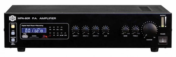 PA AMPLIFIER 60W + USB PLAYER SHOW